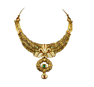 A picture of an antique necklace