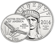 Apicture of American Eagles platinum coins