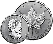 A picture of royal Canadian mint platinum coins