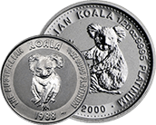 An image of Australian platinum coins