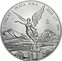 A Mexican Libertad silver coin