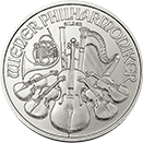 An Austrian philharmonics silver coin