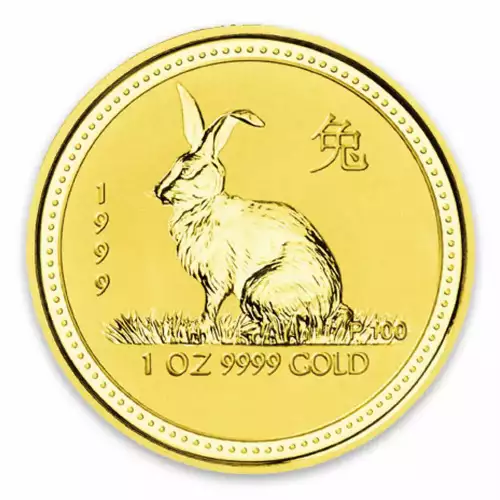 1999 1/20oz  Australian Perth Mint Gold Lunar: Year of the Rabbit (2)