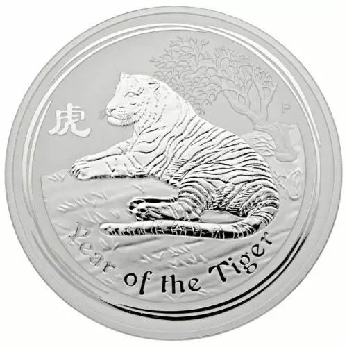 2010 1kg Australian Perth Mint Silver Lunar: Year of the Tiger (2)