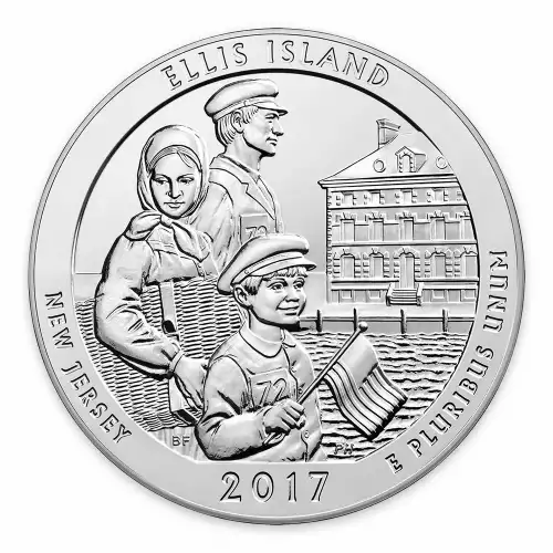 2017 5 oz Silver America the Beautiful Ellis Island National Monument Statue of Liberty (2)