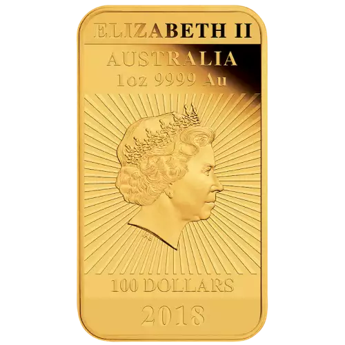 2018 Australian Perth Mint 1oz Dragon Gold rectangular coin (2)