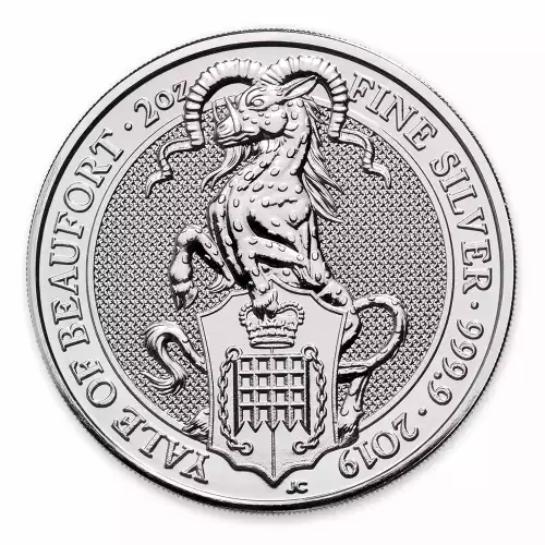 2019 2oz Silver Britain Queen's Beast: The Yale of Beaufort (2)