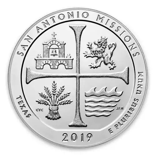 2019 5 oz Silver America the Beautiful San Antonio Missions (2)