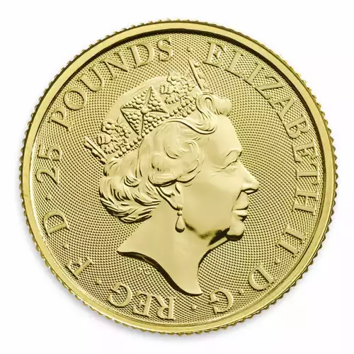 2020 1/4oz Gold Britain Queen's Beasts: The White Lion of Mortimer (3)