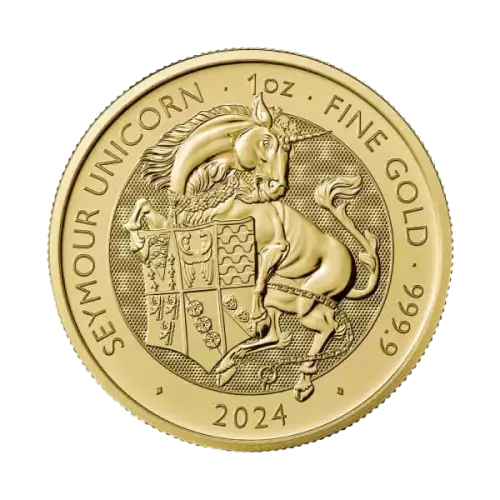 2024 1 oz British Tudor Beasts: Seymour Unicorn Gold Coin (2)