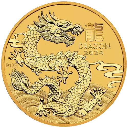 2024 2oz Australian Perth Mint Gold Lunar III: Year of the Dragon (3)