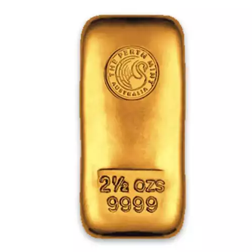 2.5oz Australian Perth Mint gold bar - cast (2)