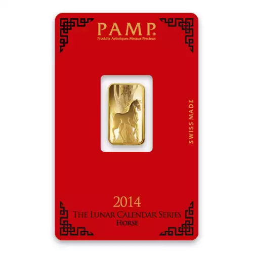 5g PAMP Gold Bar - Lunar Horse (3)
