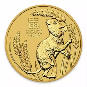 2020 1oz Perth Mint Lunar Series: Year of the Mouse Gold Coin (2)