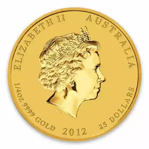 2012 1/4oz Australian Perth Mint Gold Lunar II: Year of the Dragon (2)