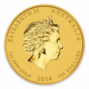 2014 1oz Australian Perth Mint Gold Lunar II: Year of the Horse (2)